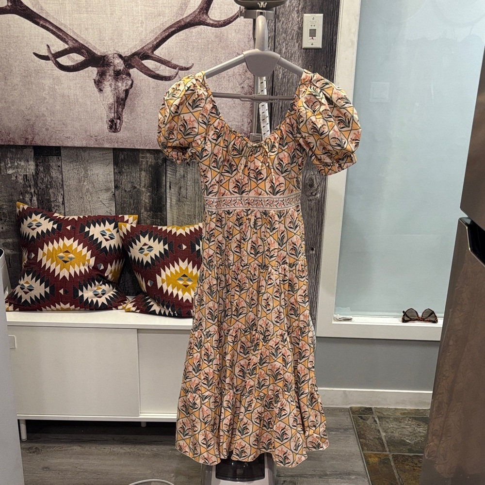 Agua by Agua Bendita Floral Midi Dress S